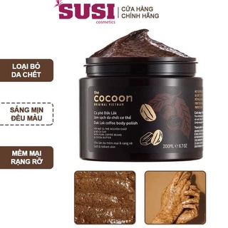 Tẩy da chết cơ thể cà phê Đắk Lắk Cocoon cho làn da mềm mại và rạng rỡ 200ml