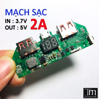 Mạch Sạc Dự Phòng 2A Hiển Thị Led