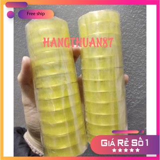 Freeship 50k Sỉ 1 cục băng dính nhỏ ( cuộn dày) 12 cuộn, 10 cuộn