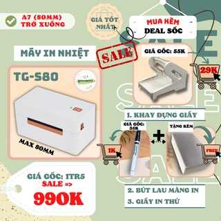 Máy in nhiệt The Greenery TG S80/ TG S108 In Đơn Hàng Shopee, Tem, Mã Vạch, Dùng Giấy In Nhiệt Tự Dính Phiên Bản Quốc Tế
