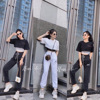 SET ÁO CROP KÈM QUẦN JOGGER
