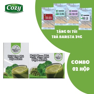 Combo 02 Hộp Rau Má Đậu Xanh (Ngon &amp; Lành ) + Tặng Kèm 01 Mẫu Trà Dùng Thử Barista 24g