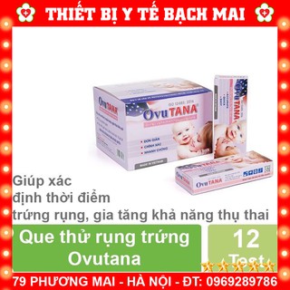 [Combo HỘP 12] QUE THỬ NGÀY RỤNG TRỨNG OVUTANA