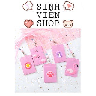 Dây đeo thẻ túi 2 ngăn đựng thẻ nhân viên, học sinh, sinh viên
