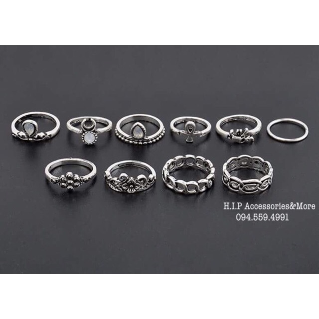 Set 10 nhẫn midi