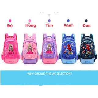 Ba Lô Tiểu Học 5 Màu Tùy Chọn - Phù Hợp Cho Nam Và Nữ - Lớp 2 - Lớp 6