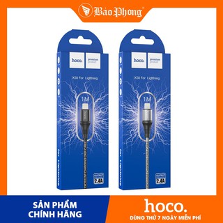 Cáp sạc dây dù HOCO X50 Type C / Lightning Dành cho điện thoại i-Phone iP Huawei Samsung Oppo chính hãng giá rẻ