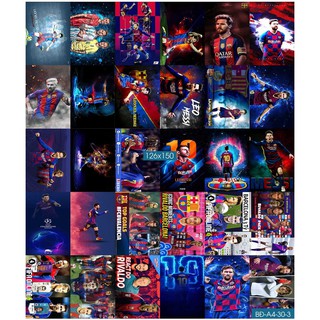 Combo Set 50 tờ Decal dán tường Messi Barcelona phiên bản mới