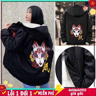 Áo khoác khóa túi lớn ⚡️GIÁ SẬP SÀN⚡️ ÁO GIÓ IN HỒ LY 2 LỚP - THOÁNG MÁT THÍCH HỢP CHO NAM NỮ / Dù 2 Lớp Có Nón