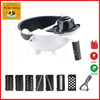 Bộ Dụng Cụ Thông Minh Nạo Rau - Củ - Quả Kèm Rổ 9 Trong 1 Đa Năng