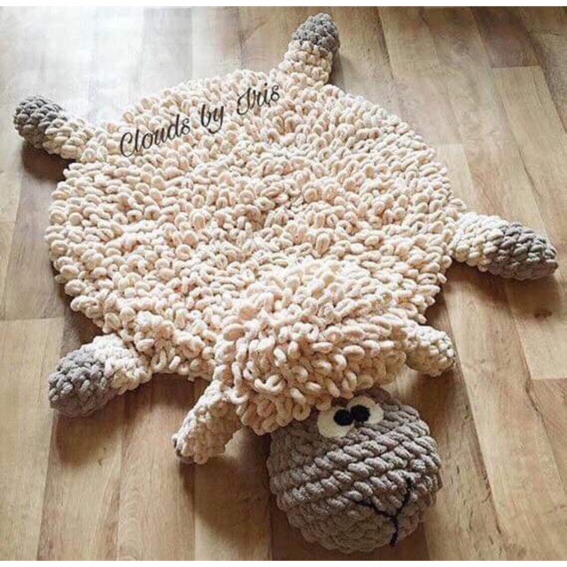 Thảm cừu len bông sữa