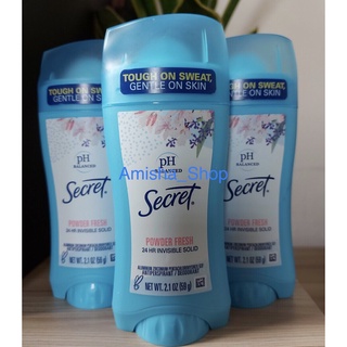 Lăn khử mùi sáp Secret pH Balanced Powder Fresh Invisible Solid - 59g