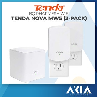 Hệ thống Phát Mesh Wifi Tenda Nova MW5 (3-Pack) - Tốc độ cao 1200Mbps, Một tên mạng wifi duy nhất, Quản lý bằng App