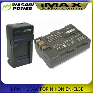 BỘ 1 VIÊN PIN 1 SẠC WASABI FOR NIKON EN-EL3E