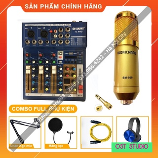 Trọn Bộ Mixer F4 PRO Yamaha Mic Thu Âm BM900. Âm Thanh Sống Động , Độ Vang Cực Hay . Dễ Dàng Lắp Đặt . Bảo Hành 12 Tháng