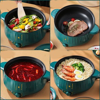 Nồi Lẩu Mini Cắm Điện Đa Năng Lớp Chống Dính Teflon Cao Cấp Tặng Kèm Vỉ Hấp