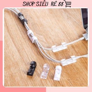 [VỈ 20C KEO 3M MỚI] Nẹp Cố Định Dây Điện Kẹp Giữ Cáp Sạc Nẹp Dây Điện Chống Rối Dán Tường 88068 siêu rẻ vp88