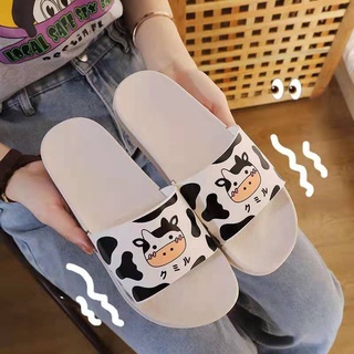 Dép nữ hình bò sữa cao su quai ngang ullzang siêu xinh