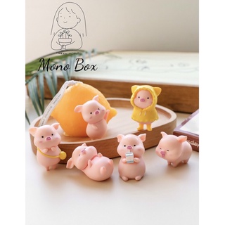 Tượng heo con mini trang trí dễ thương, để bàn, trang trí bánh kem Mono_box G1