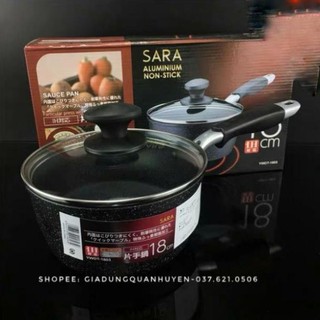 Nồi quánh vân đá chống dính SARA Nhật Bản cực tốt(dùng cho mọi loại bếp)
