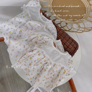 SETG04 Bộ Bé Gái Áo Babydoll Quần Bí Linen xước kèm vớ cho bé 7kg đến 17kg