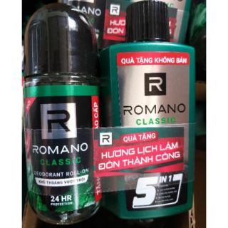Lăn khử mùi Romano 50ml khuyến mãi sữa tắm