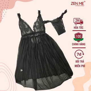 Váy ngủ Zen Me ren lưới siêu sexy chất liệu xuyên thấu