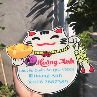 Bảng hiệu mẫu mèo thần tài_ bảng hiệu shop_ Bảng hiệu in theo yêu cầu