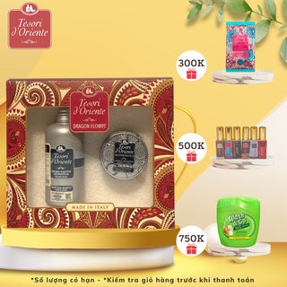 Bộ quà tặng Sữa tắm nước hoa 300ml và Nến thơm 109gr Tesori d'Oriente Xạ Hương Trắng