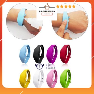Vòng đeo tay silicon đựng nước rửa tay khô 10ml - Đồng hồ chống dịch