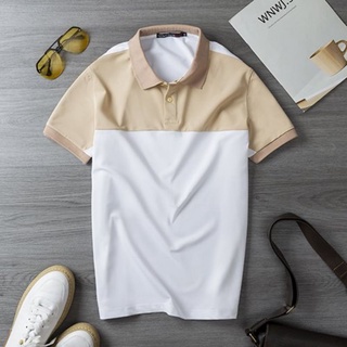 Áo Thun Polo Nam Phối Màu, Vải Cá Sấu Cotton, Chuẩn Form