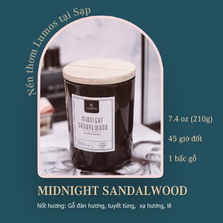 Nến thơm Midnight sandalwood (Lumos) - 7.4 oz (210g)