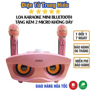 [Mã ELHACE giảm 4% đơn 300K] Loa karaoke mini di động SD-306 loa hát âm lớn, hát karaoke hay/Tặng Kèm 2 Mic Không Dây