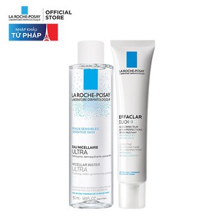 Bộ sản phẩm 3 Tuýp Duo+ 3ml (Có màu) + 1 Tẩy trang Giảm Nhờn, Giảm Mụn Ngừa Thâm 12h La Roche-Posay Effaclar Duo+