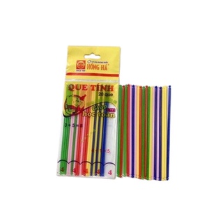 Que tính Hồng Hà 20 que dạng tròn bằng nhựa Binkids TB03
