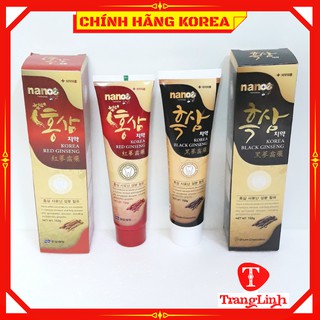 Kem đánh răng nhân sâm Nano hàn quốc, tuýp 150gr - Giúp trắng răng, thơm miệng - tranglinhkorea