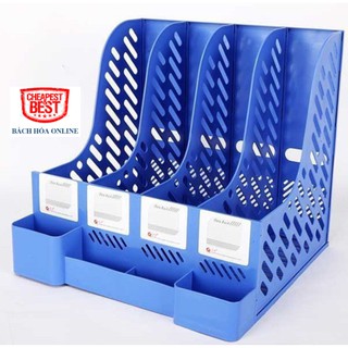 File Giá Tài Liệu 4 Ngăn Kèm Ống Cắm Bút Guangbo WJK9279