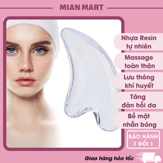 Miếng massage nâng cơ mặt trong suốt, miếng cạo matxa chăm sóc da toàn thân, Nhựa an toàn Mian Mart