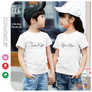 Áo thun in tên riêng của bé - Áo thun cotton 4 chiều - Từ 9-30kg | SGSHOP