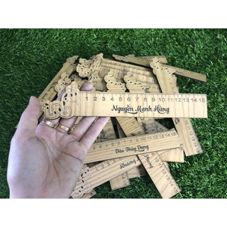 [GIÁ RẺ VÔ ĐỊCH] -  Thước gỗ khắc hình và khắc tên theo yêu cầu - Thước hình rắn dễ thương