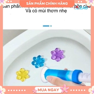 Gel khử mùi bồn cầu dạng thạch hình hoa , mùi thơm