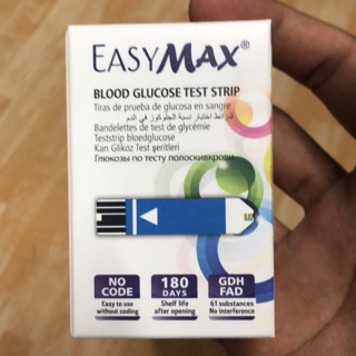 Que thử tiểu đường Easy Max hộp 25 que