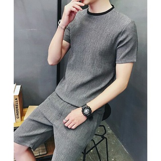 Bộ Quần Áo Cộc Nam Vải  Đũi Mềm Mịn Mát Phù Hợp Mặc Nhà Hoặc Chơi Thể Thao