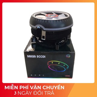 Quạt Tản Nhiệt, Fan CPU EDRA MASA ECC01 - LED RGB Sử dụng cho CPU Intel 775/115x/1366, AMD AM4.AM3