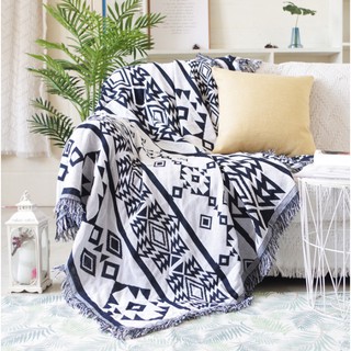 Thảm thổ cẩm trang trí phòng độc đáo 180x90 DD09, Khăn trải bàn phủ sofa decor nhà cửa