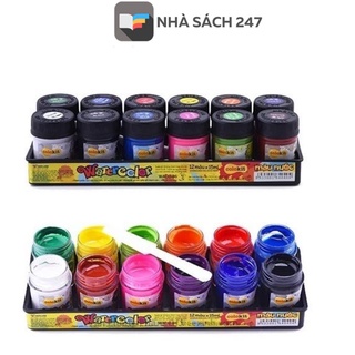 Màu Nước Thiên Long WACO-05 -12 Màu tươi sáng, đúng chuẩn màu mỹ thuật Độ phủ sau khi tô rất tốt, bền màu.