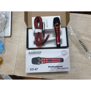 (Xả Kho) Mích SHBOD SD-87, Mích Karaoke, MICRO SHBOD-87 Có Dây. - Giá Sốc
