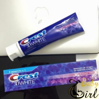 [Bill Mỹ] Kem Đánh Trắng Răng Crest 3D White Fluoride Anticavity Tooth-Paste