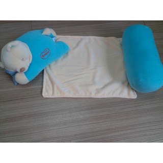 Bộ gối chăn gấu bông say ngủ Huggies