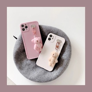 Ốp Điện Thoại Kèm Móc Khóa Hình Gấu Cho Iphone 7 7 Plus8 8plus Xr X / Xs Xs Max 11 11 Pro Max 12 12 Pro 12 Pro Max